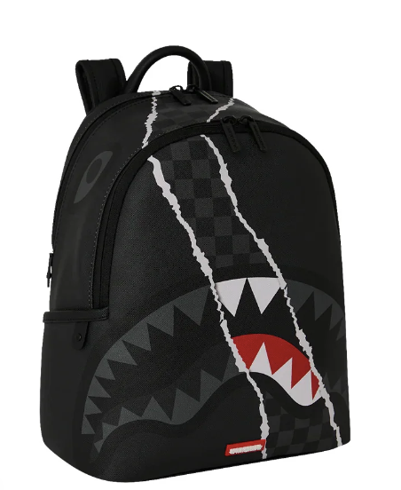 ZAINO SPRAYGROUND CENTER RIP REVEALING GRAY CHECK SAVAGE BACKPACK  910B9347NSZ