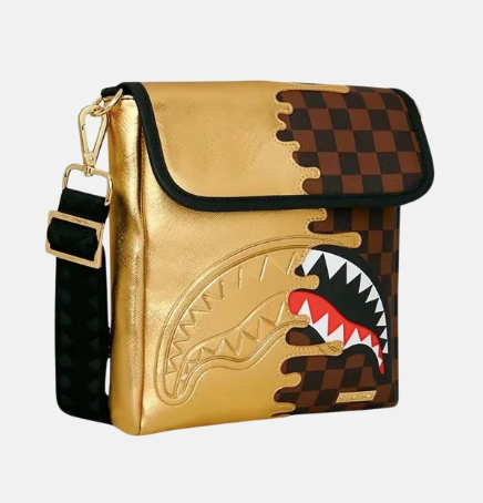 Tracolla SPRAYGROUND SHARK IN PARIS GOLD DRIP MESSENGER SLING 910B9340NSZ
