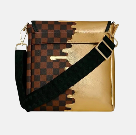 Tracolla SPRAYGROUND SHARK IN PARIS GOLD DRIP MESSENGER SLING 910B9340NSZ