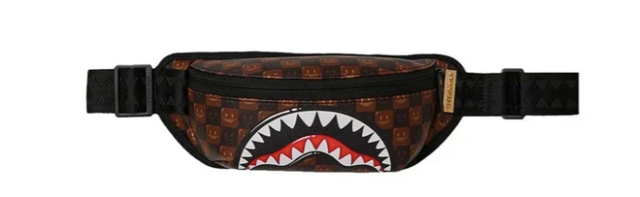 Marsupio SPRAYGROUND SHARKS IN PARIS WTF BUBBLE BROWN CHECK CROSSBODY 910B9309NSZ