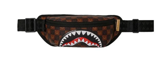 Marsupio SPRAYGROUND SHARKS IN PARIS WTF BUBBLE BROWN CHECK CROSSBODY 910B9309NSZ