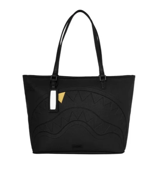 BORSA SPRAYGROUND  BLACKED OUT EMBOSSED GOLD TOOTH TOTE 910T9329NSZ