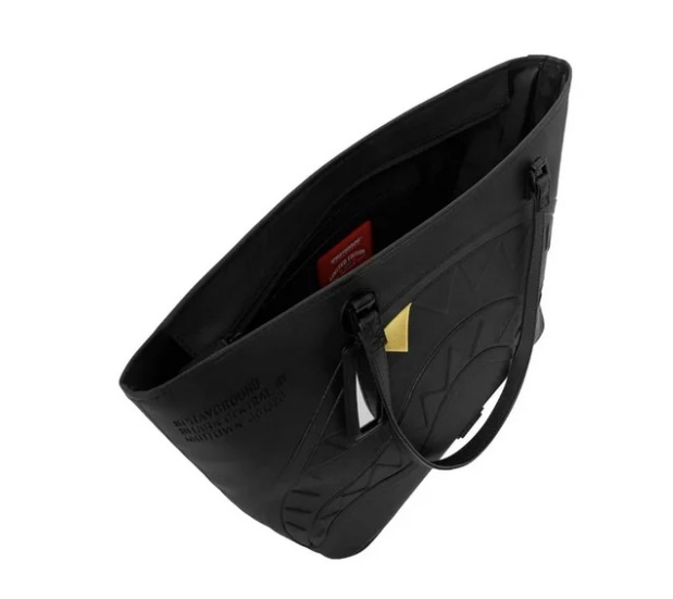 BORSA SPRAYGROUND  BLACKED OUT EMBOSSED GOLD TOOTH TOTE 910T9329NSZ