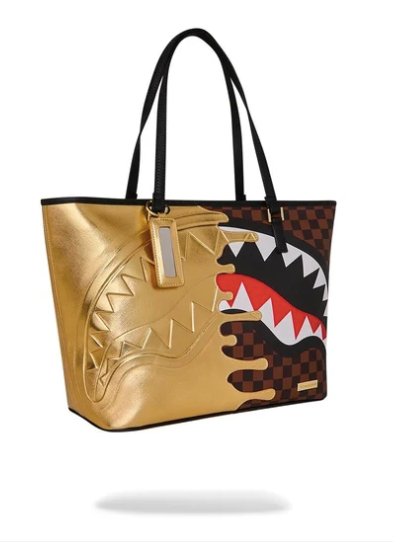 BORSA SPRAYGROUND SHARK IN PARIS GOLD DRIP TOTE 910T9345NSZ