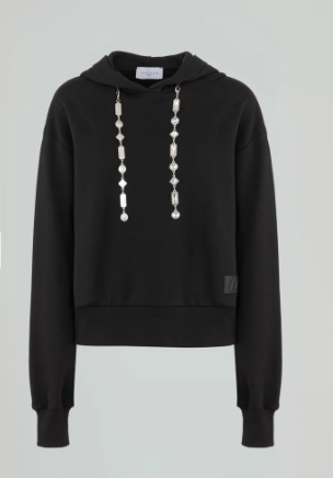 Felpa GAELLE PARIS con cappuccio e ricamo logo lato cuore
