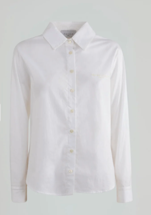 Camicia GAELLE PARIS in popeline slim fit con ricamo logo