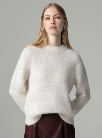 Pullover GAELLE PARIS  paricollo con personalizzazione jacquard