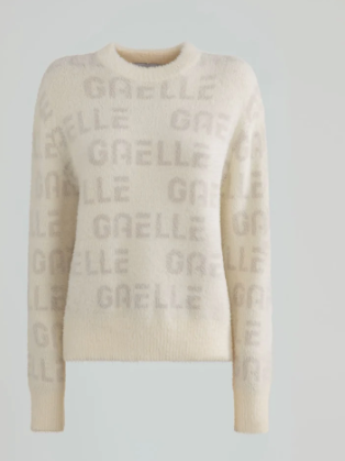 Pullover GAELLE PARIS  paricollo con personalizzazione jacquard