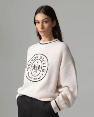 Pullover GAELLE PARIS paricollo con personalizzazione logo davanti