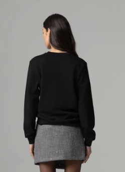 Felpa GAELLE PARIS paricollo manica lunga con applicazione strass