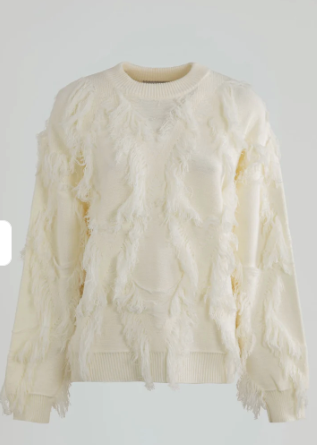 Pullover GAELLE PARIS  paricollo a rombi con pendaglio logato sul retro