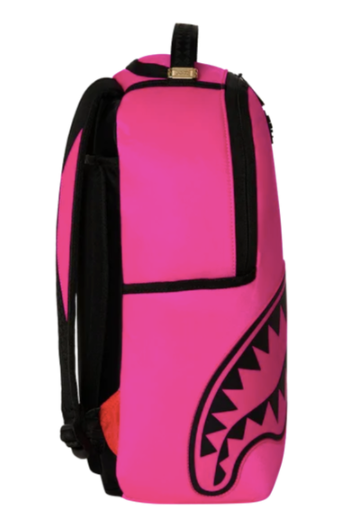 ZAINO SPRAYGROUND SHARK CENTRAL WHITE STENCIL SHARK PINK NYLON BACKPACK 910B9632NSZ