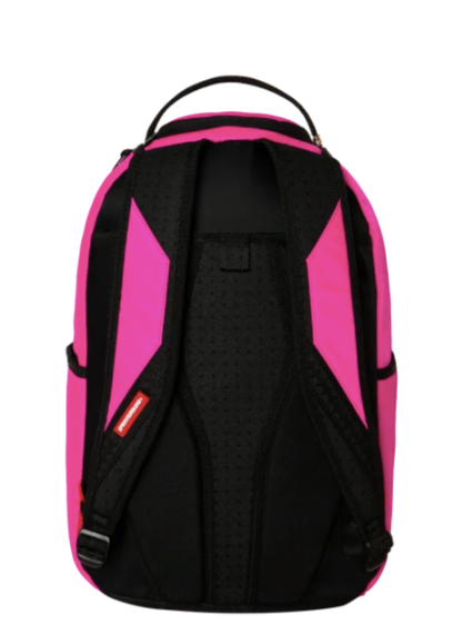ZAINO SPRAYGROUND SHARK CENTRAL WHITE STENCIL SHARK PINK NYLON BACKPACK 910B9632NSZ