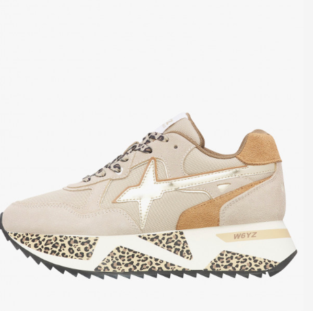 Sneaker W6YZ DEVA-W. Sneakers in suede e tessuto Tortora-Beige