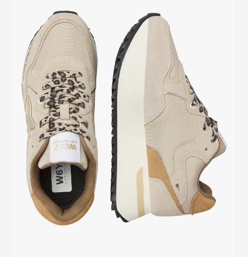 Sneaker W6YZ DEVA-W. Sneakers in suede e tessuto Tortora-Beige