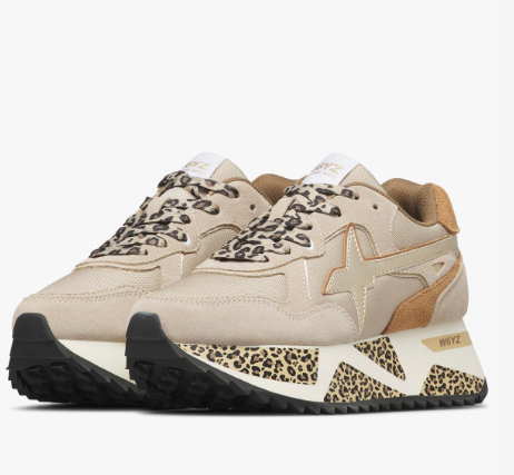 Sneaker W6YZ DEVA-W. Sneakers in suede e tessuto Tortora-Beige