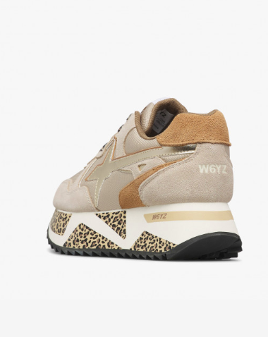 Sneaker W6YZ DEVA-W. Sneakers in suede e tessuto Tortora-Beige