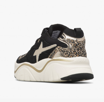 Sneaker W6YZ MIA-W. Sneakers in pelle e tessuto Nero-Bianco-Platino