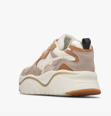 Sneaker W6YZ MIA-W. Sneakers in pelle e tessuto Beige-Bianco-Platino