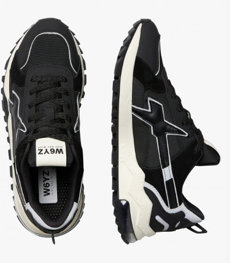 Sneaker W6YZ BREEZE 3-M. Sneakers in tessuto tecnico e suede Nero