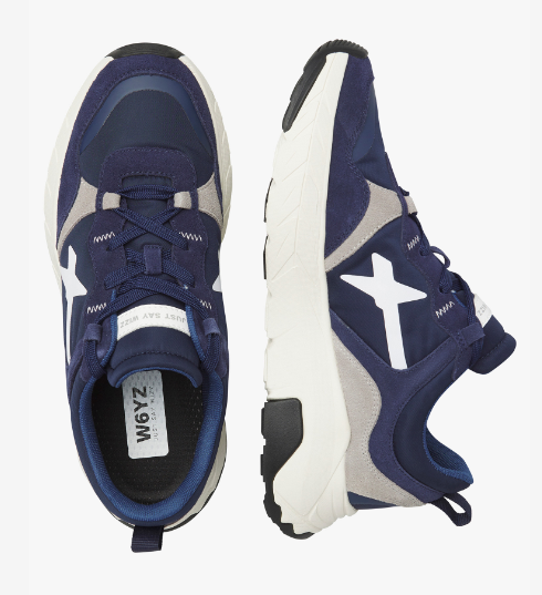 Sneaker W6YZ NEXT 2.0-M. Sneakers in suede e tessuto Navy-Grigio