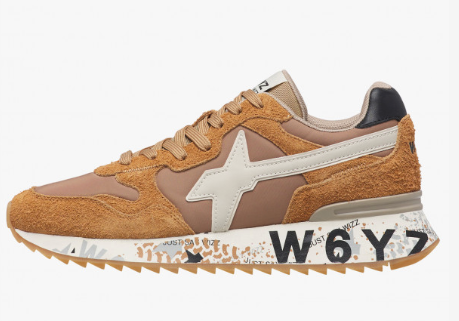 Sneaker W6YZ YAK-M. Sneakers in suede e tessuto Marrone-Beige