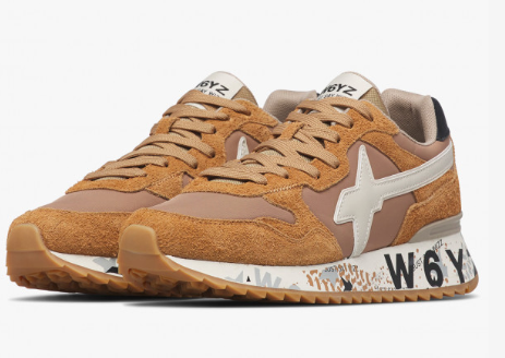 Sneaker W6YZ YAK-M. Sneakers in suede e tessuto Marrone-Beige