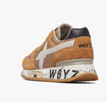 Sneaker W6YZ YAK-M. Sneakers in suede e tessuto Marrone-Beige