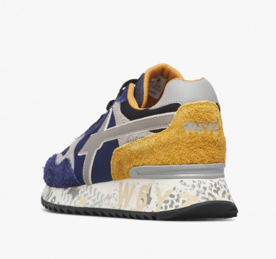 Sneaker W6YZ YAK-M. Sneakers in suede e tessuto Navy-Grigio-Blu