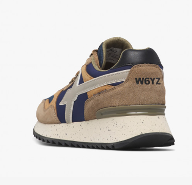 Sneaker W6YZ YAK-M. Sneakers in suede e tessuto Marrone chiaro-Navy