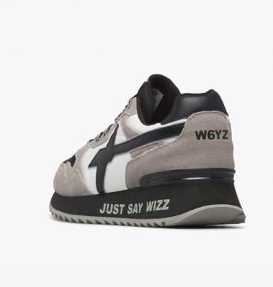 Sneaker W6YZ YAK-M. Sneakers in suede e tessuto Grigio scuro-Nero-Bianco