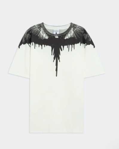 T-Shirt MARCELO BURLON Con Stampa Ali Aquila Nere