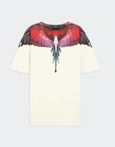T-Shirt MARCELO BURLON Con Stampa Ali Aquila Rosse