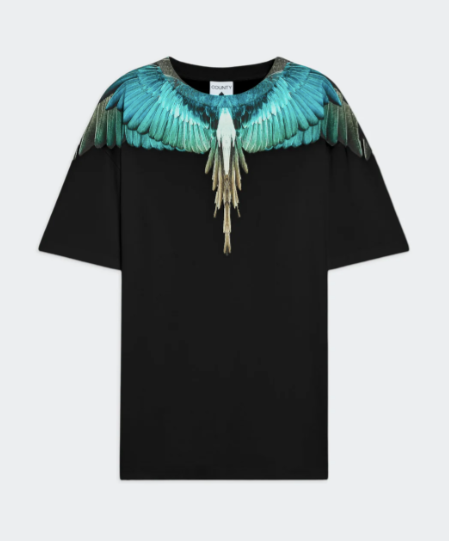 T-Shirt MARCELO BURLON Con Stampa Ali Aquila Azzurra