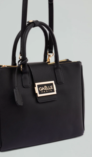Borsa GAELLE Maxi hand bag metal logo saffiano