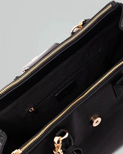 Borsa GAELLE Maxi hand bag metal logo saffiano