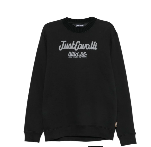 Felpa JUST CAVALLI girocollo con logo frontale