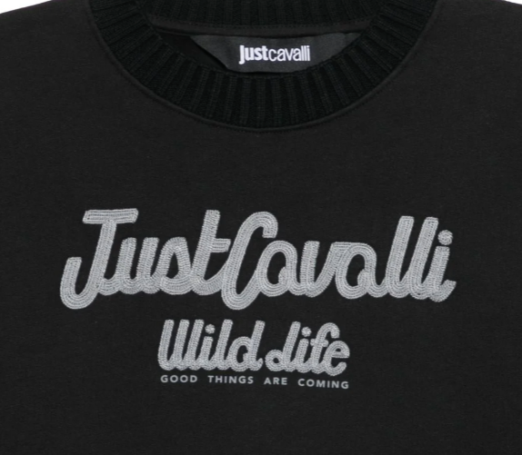 Felpa JUST CAVALLI girocollo con logo frontale