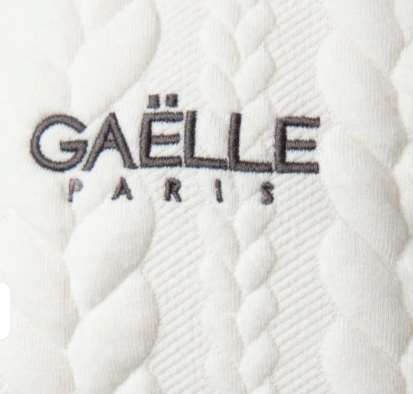 Bomber GAELLE PARIS  in maglia con ricamo logo lato cuore