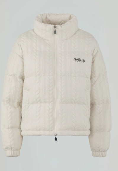 Bomber GAELLE PARIS  in maglia con ricamo logo lato cuore