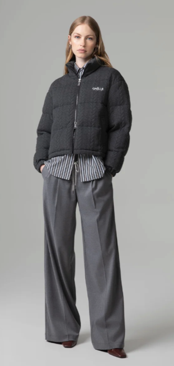 Bomber GAELLE PARIS  in maglia con ricamo logo lato cuore