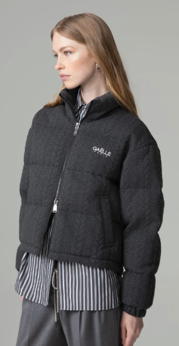 Bomber GAELLE PARIS  in maglia con ricamo logo lato cuore