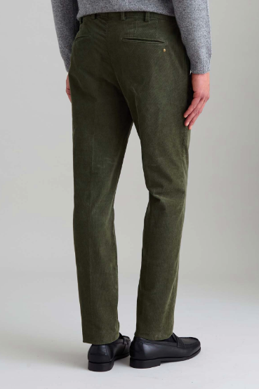 Pantalone JECKERSON Chino veluto slim fit verde scuro