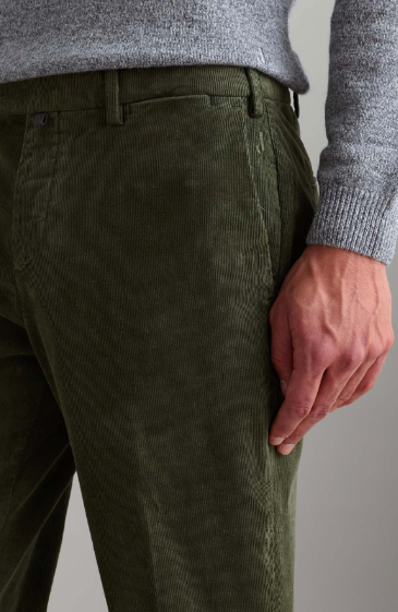 Pantalone JECKERSON Chino veluto slim fit verde scuro