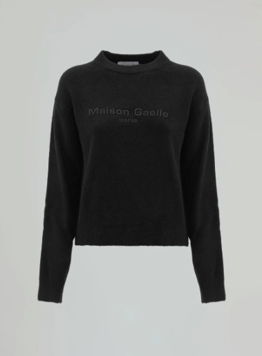 Pullover GAELLE PARIS manica lunga con logo embossed