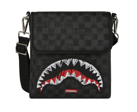 Tracolla SPRAYGROUND SCRIBBLE SHARK MESSENGER BAG