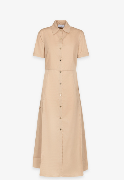 Abito GAELLE PARIS Chemisier Midi A Mezza Manica Con Bottoni Oro