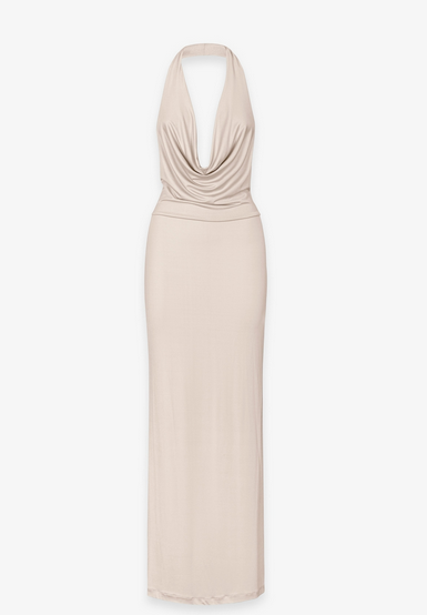 Abito GAELLE PARIS Abito Lungo Con Schiena Nuda In Maglia Fluida Lurex