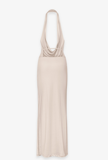 Abito GAELLE PARIS Abito Lungo Con Schiena Nuda In Maglia Fluida Lurex