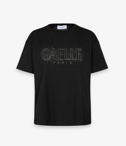 T-Shirt GAELLE PARIS Paricollo Mezza Manica Con Ricamo E Appl. Strass